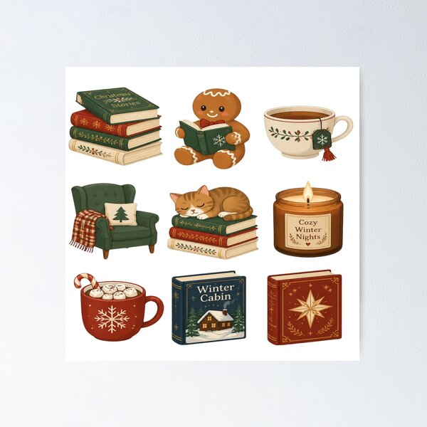 Item preview, Cozy winter atmosphere for reading designed and sold by GlaSher.