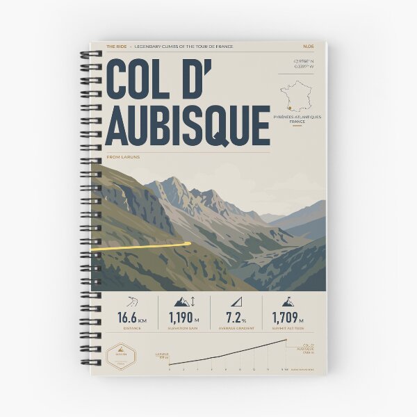 Item preview, Col d’Aubisque Cycling Poster – Pyrenees | THE RIDE Light designed and sold by gimbri.
