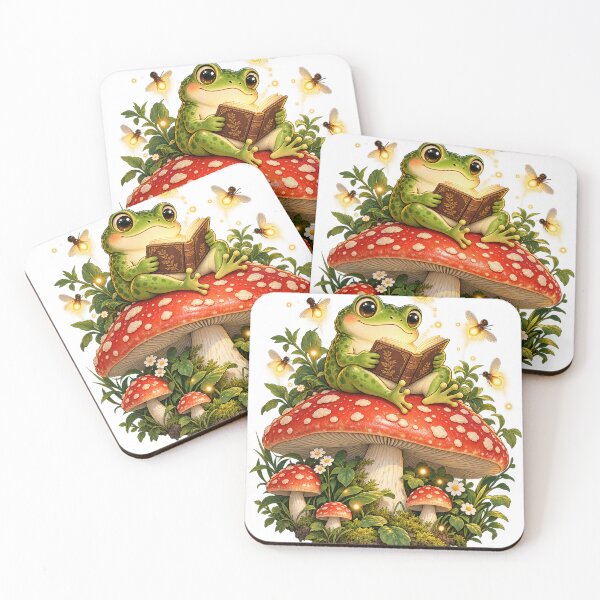 Item preview, Cozy Frog Reading on Magic Mushrooms designed and sold by Gifts0.