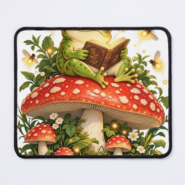 Item preview, Cozy Frog Reading on Magic Mushrooms designed and sold by Gifts0.