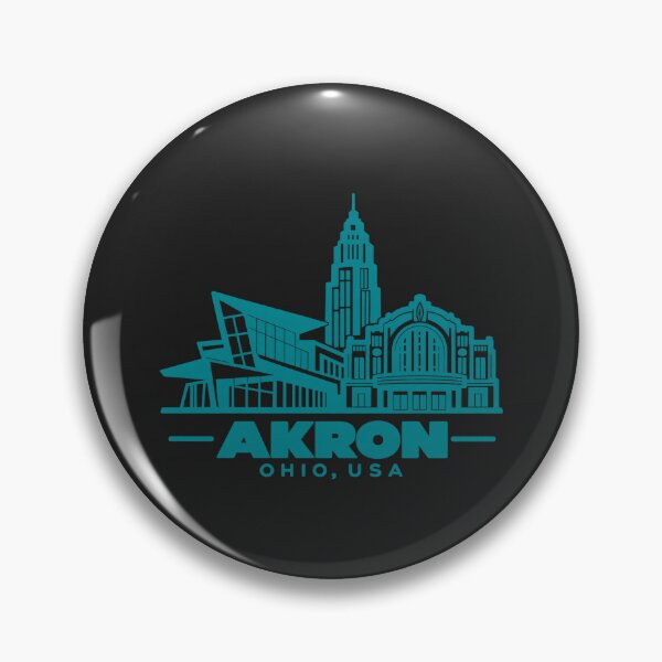Item preview, Akron Ohio USA Line Art Landmark Poster designed and sold by CMYKStudio.
