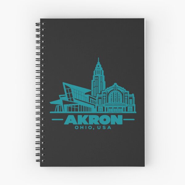 Item preview, Akron Ohio USA Line Art Landmark Poster designed and sold by CMYKStudio.