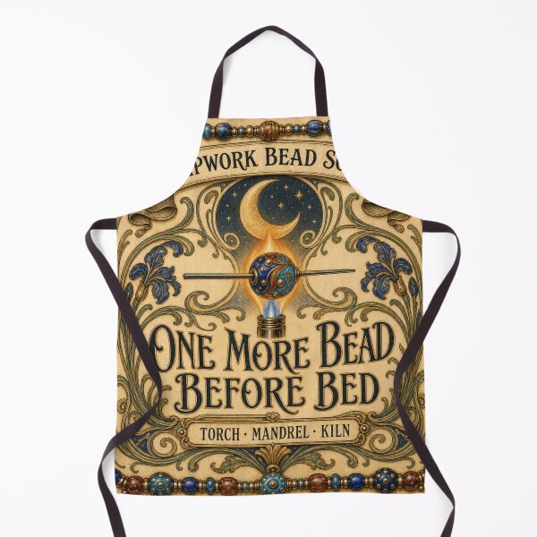 Item preview, One More Bead Before Bed Lampwork Beads Art Nouveau Badge designed and sold by BoosterShop.