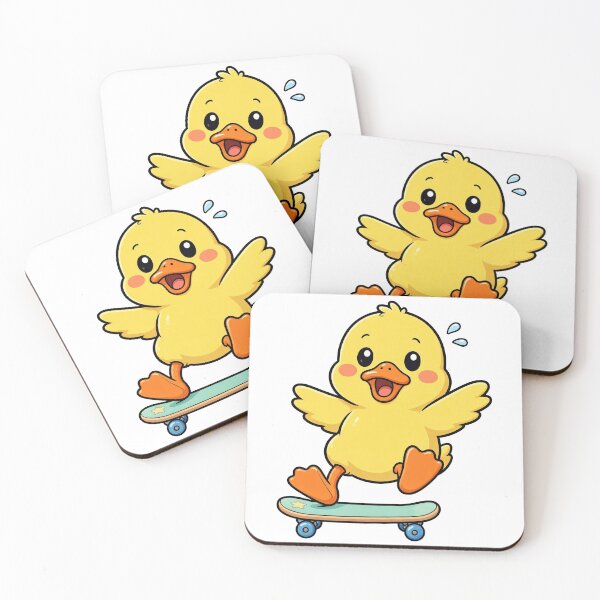 Item preview, The cute little duck is trying to skateboard. designed and sold by THITIMON2527.