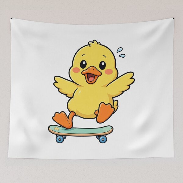 Item preview, The cute little duck is trying to skateboard. designed and sold by THITIMON2527.