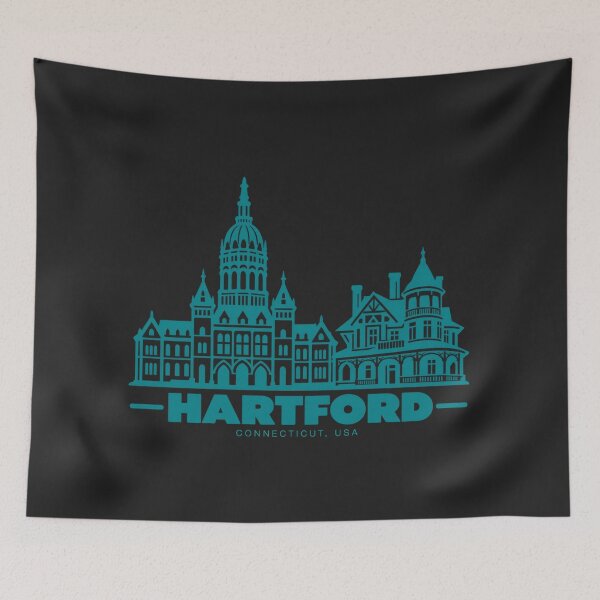 Item preview, Hartford Connecticut USA Line Art Landmark Poster designed and sold by CMYKStudio.