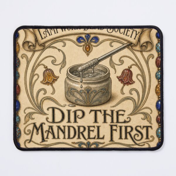 Item preview, Dip The Mandrel First Glass Bead Making Lampwork Card designed and sold by BoosterShop.