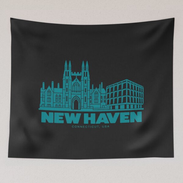Item preview, New Haven Connecticut USA Line Art Landmark Poster designed and sold by CMYKStudio.