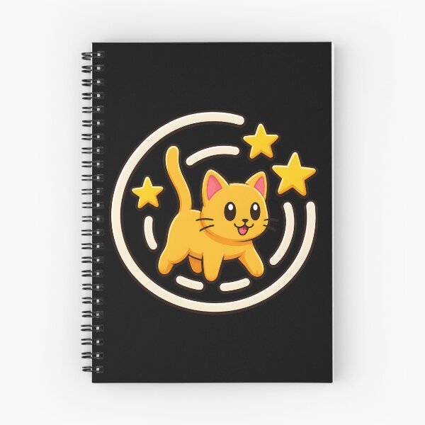 Item preview, cute orange cat walking stars kawaii cartoon designed and sold by Lockcownmz.