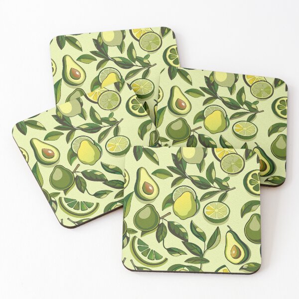 Item preview, Green Lemon & Avocado Pattern For Fruit & Vegan Lover designed and sold by FemmePod.