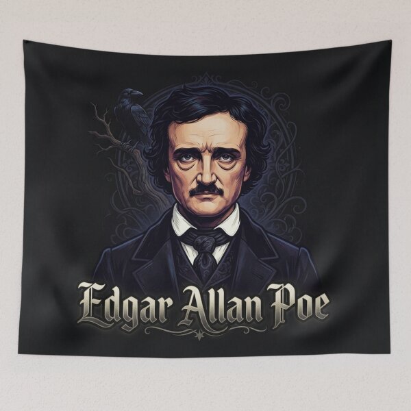 Item preview, Edgar Allan Poe Gothic Crow Portrait Artwork designed and sold by Owcomm.
