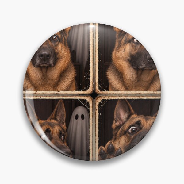 Item preview, Cute German Shepherd Ghost Photo Booth Halloween designed and sold by Pawholic Dog Designs.