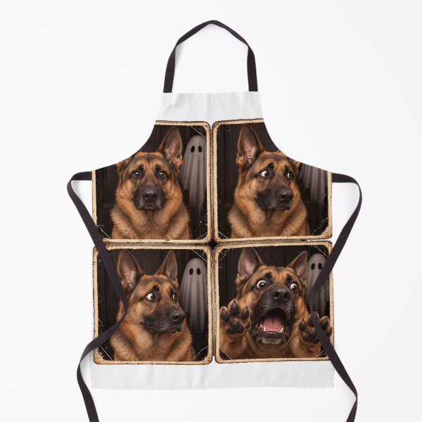Artikelvorschau, Cute German Shepherd Ghost Photo Booth Halloween entworfen und verkauft von Knightzoro Studio.
