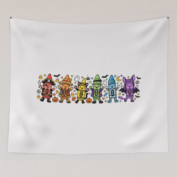 Item preview, Cute Halloween Crayons Wearing Costumes Kawaii Graphic designed and sold by DYALEEZ-XCR.