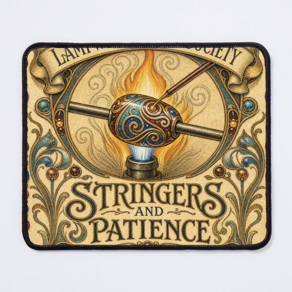 Item preview, Stringers And Patience Lampworking Glass Bead Art Card designed and sold by BoosterShop.