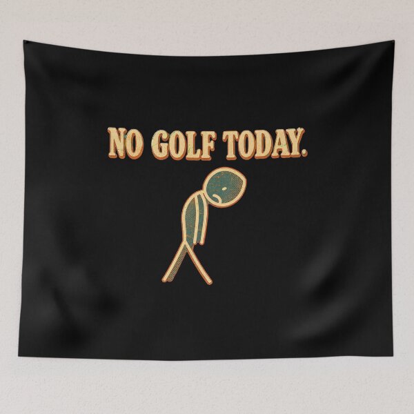 Item preview, no golf today funny sad stick man golfing joke designed and sold by Lockcownmz.