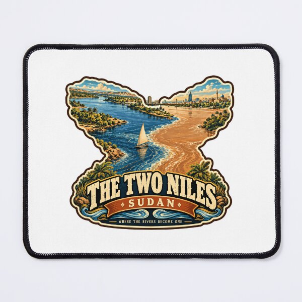 Item preview, The Two Niles Sudan Where The Rivers Become One Sudanese Travel Khartoum Confluence designed and sold by JonesFlora2025.