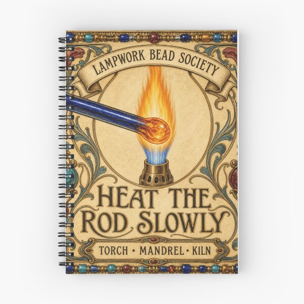 Item preview, Heat The Rod Slowly Flameworking Lampwork Glass Rod Badge designed and sold by BoosterShop.