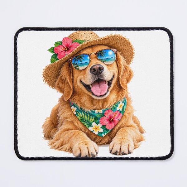 Item preview, Sunny Golden Retriever Beach Vacation Mood designed and sold by Gifts0.