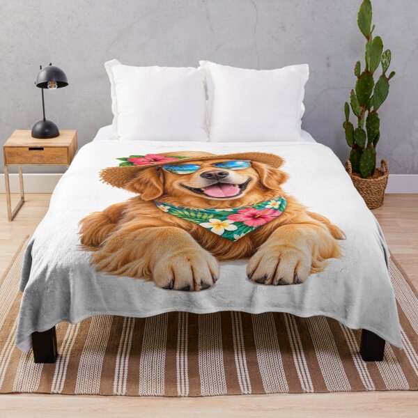 Item preview, Sunny Golden Retriever Beach Vacation Mood designed and sold by Gifts0.
