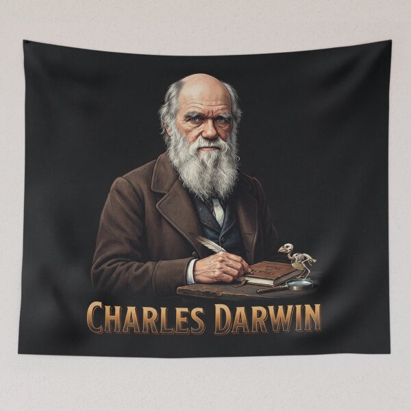 Item preview, Charles Darwin Portrait Vintage Scientist Illustration    designed and sold by Owcomm.