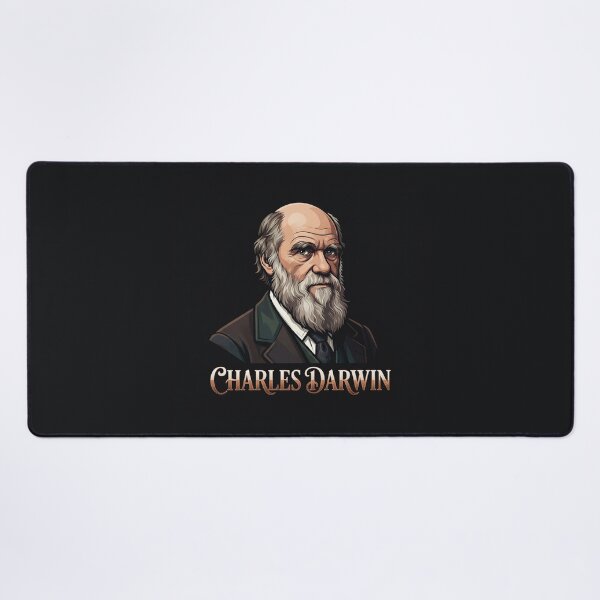 Artikelvorschau, Charles Darwin Porträt Vintage-Wissenschaftsillustration entworfen und verkauft von Owcomm.