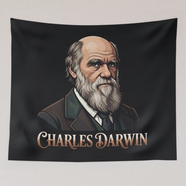 Item preview, Charles Darwin Portrait Vintage Science Illustration designed and sold by Owcomm.