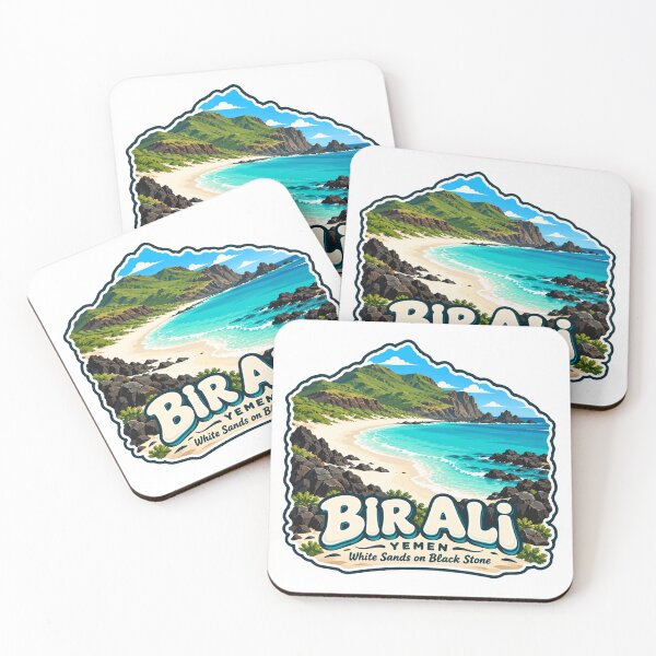 Item preview, Bir Ali Yemen White Sands On Black Stone Travel Destination designed and sold by JonesFlora2025.