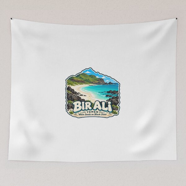 Item preview, Bir Ali Yemen White Sands On Black Stone Travel Destination designed and sold by JonesFlora2025.