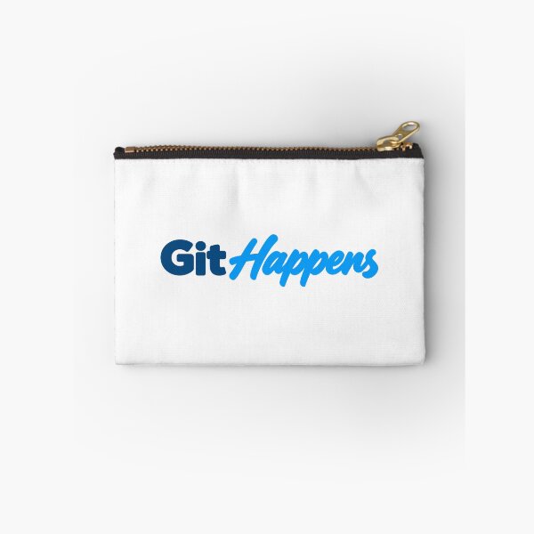 Artikelvorschau, Git Happens – Ingenieurshumor – Blaue Typografie entworfen und verkauft von JAQSCOMICS.