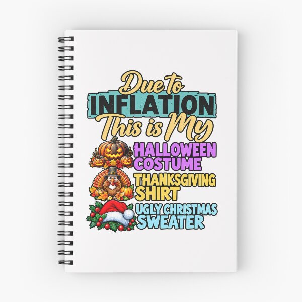 Item preview, Due To Inflation This Is My Halloween Costume Thanksgiving Shirt Ugly Christmas Sweater Funny designed and sold by DYALEEZ-XCR.