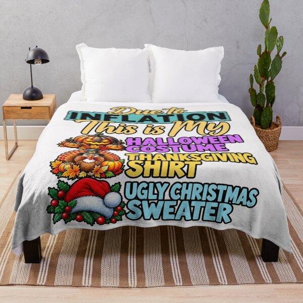 Item preview, Due To Inflation This Is My Halloween Costume Thanksgiving Shirt Ugly Christmas Sweater Funny designed and sold by DYALEEZ-XCR.