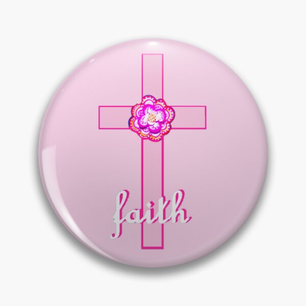 Item preview, Faith Cross With Pink Flower designed and sold by kel72.