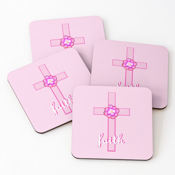 Item preview, Faith Cross With Pink Flower designed and sold by kel72.
