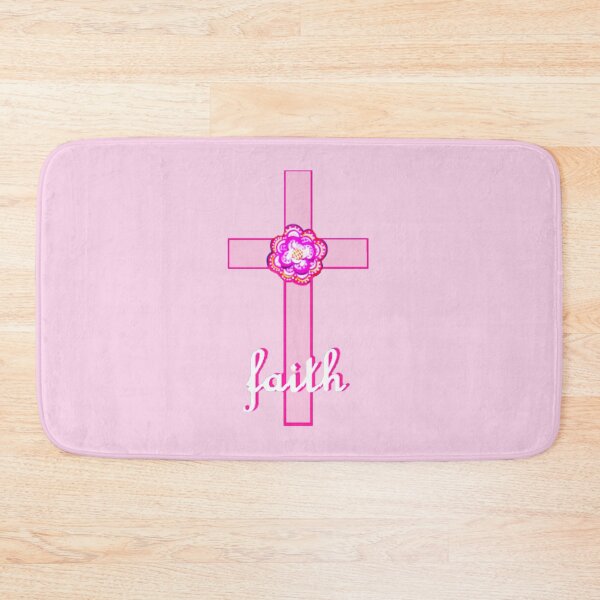 Item preview, Faith Cross With Pink Flower designed and sold by kel72.