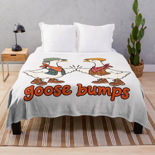 Item preview, Goose Bumps Funny Geese Bumping Wings Pun Graphic designed and sold by DYALEEZ-XCR.