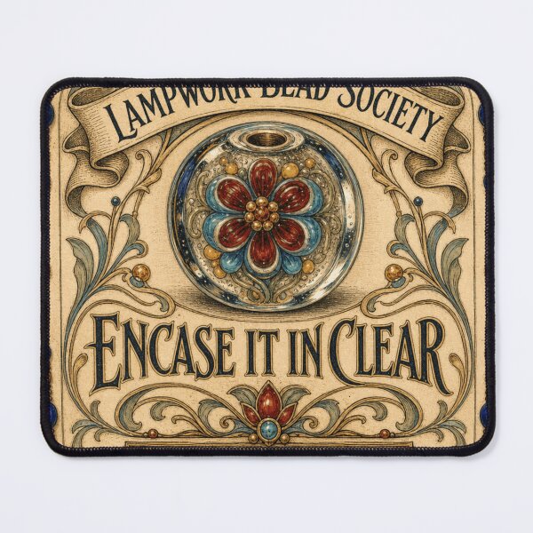 Item preview, Encase It In Clear Borosilicate Glass Lampwork Bead Card designed and sold by BoosterShop.