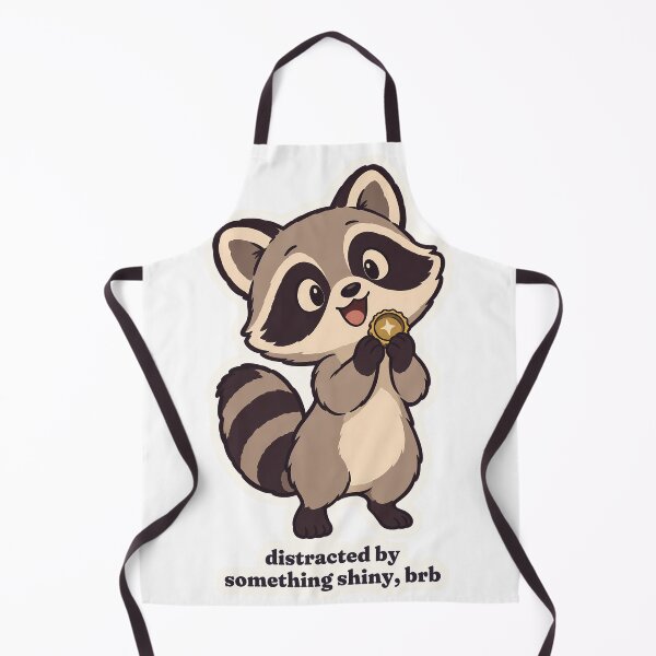 Item preview, Distracted Raccoon Something Shiny Brb ADHD designed and sold by OuqCreations.