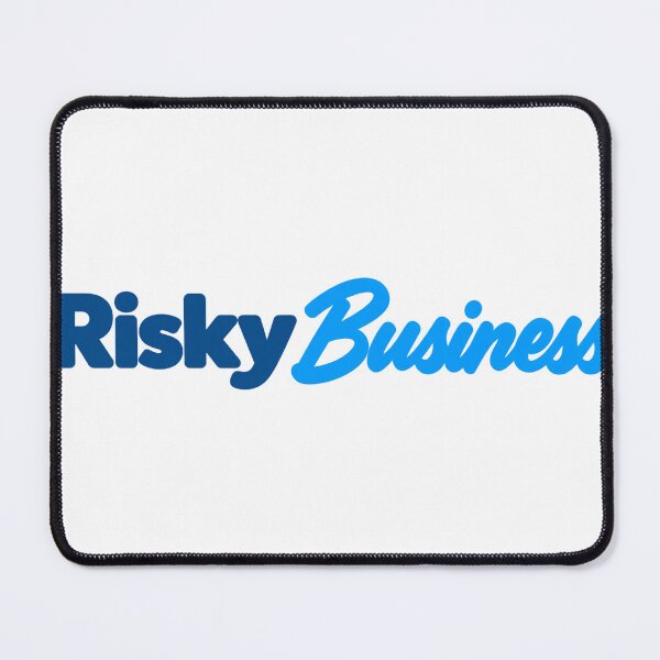 Item preview, Risky Business Engineering Humor Blue Typography designed and sold by JAQSCOMICS.
