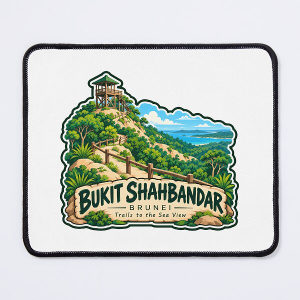 Item preview, Bukit Shahbandar Brunei Trails To The Sea View Travel Hiking Destination Souvenir designed and sold by RetroMini2026.