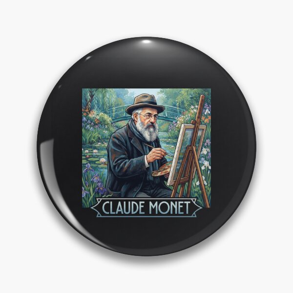 Item preview, Claude Monet Impressionist Artist In Water Lily Garden designed and sold by Owcomm.