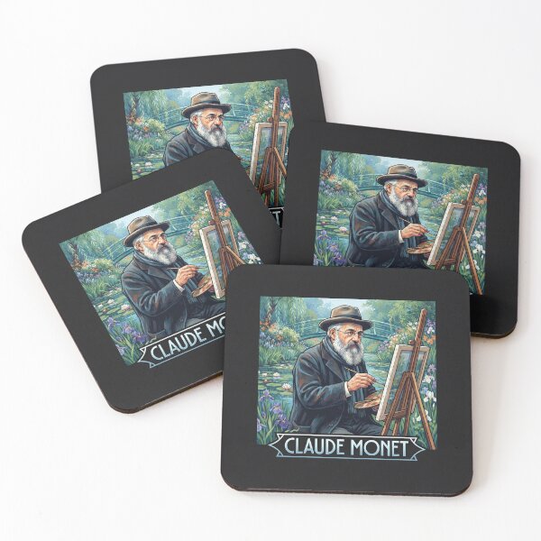 Item preview, Claude Monet Impressionist Artist In Water Lily Garden designed and sold by Owcomm.