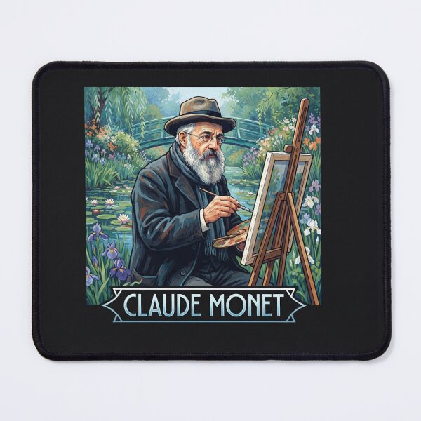 Item preview, Claude Monet Impressionist Artist In Water Lily Garden designed and sold by Owcomm.
