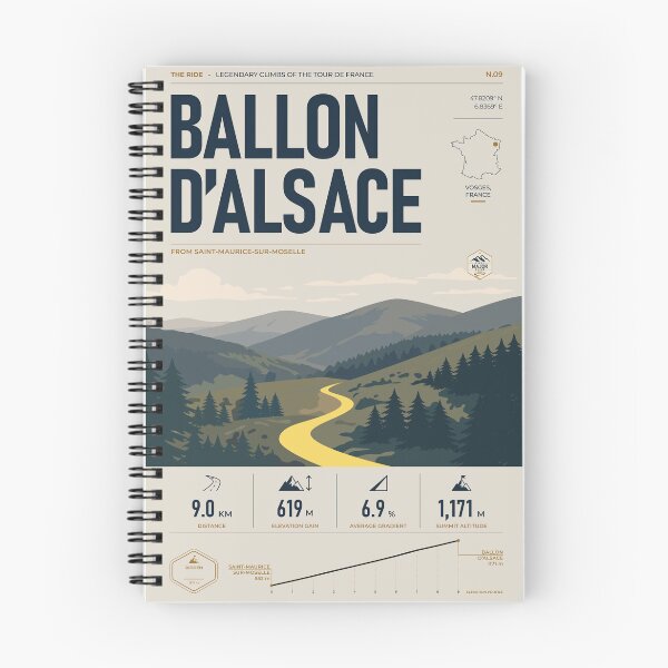 Item preview, Ballon d’Alsace Cycling Poster – Vosges | THE RIDE Light designed and sold by gimbri.