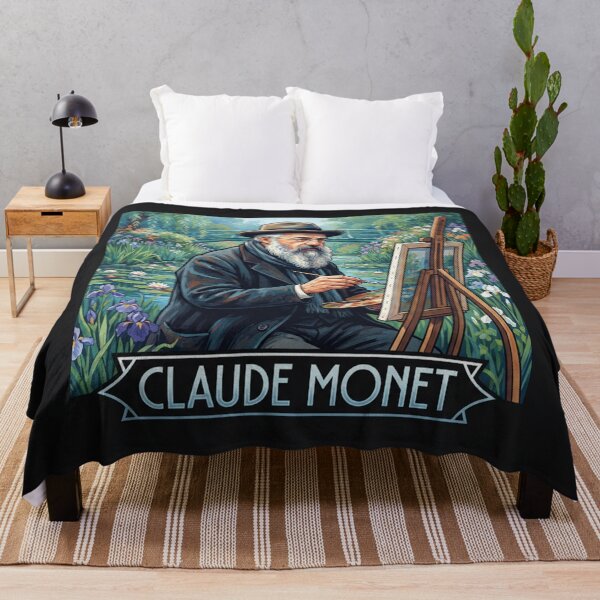 Item preview, Claude Monet Impressionist Artist In Water Lily Garden designed and sold by Owcomm.