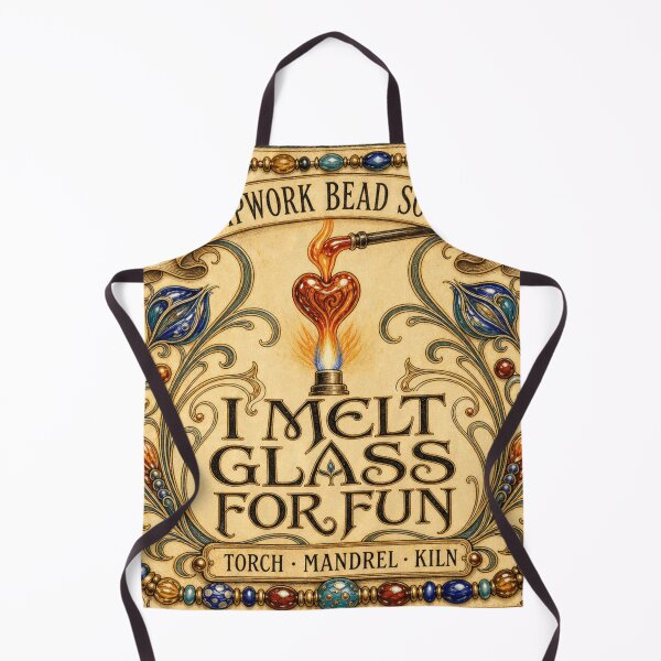 Item preview, I Melt Glass For Fun Lampwork Gift Glass Bead Art Badge designed and sold by BoosterShop.