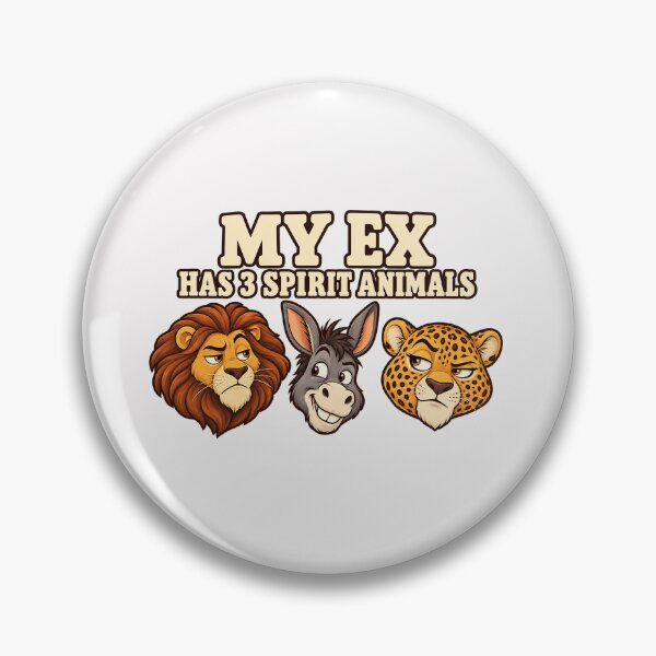 Artikelvorschau, Mein Ex hat 3 Krafttiere: Löwe, Esel, Gepard (Wortspielgrafik) entworfen und verkauft von DYALEEZ-XCR.