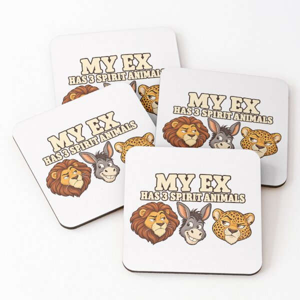 Item preview, My Ex Has 3 Spirit Animals Lion Donkey Cheetah Pun Graphic designed and sold by DYALEEZ-XCR.