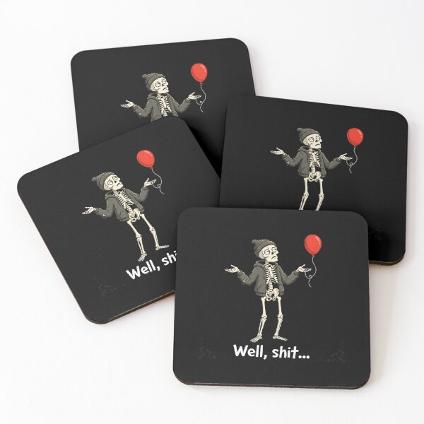 Item preview, skeleton lost balloon well shit skeleton funny halloween designed and sold by Lockcownmz.