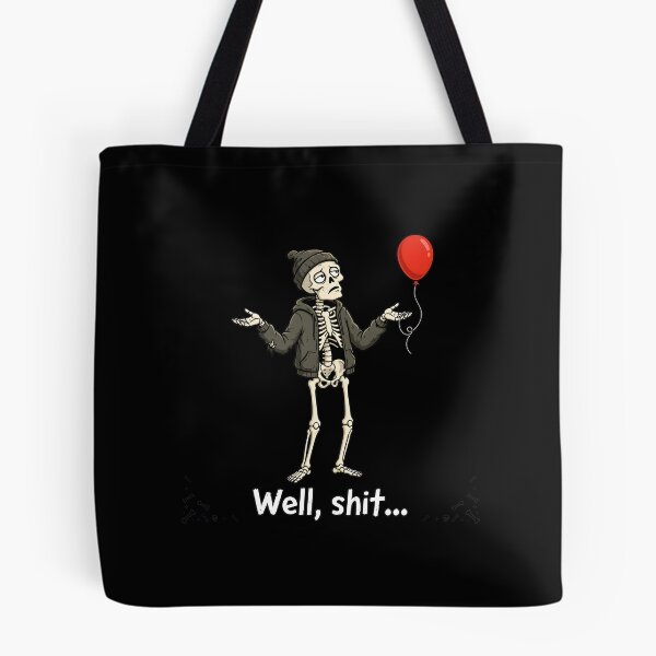 Item preview, skeleton lost balloon well shit skeleton funny halloween designed and sold by Lockcownmz.